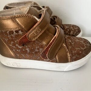 UGG Girls' Rennon II Glitter Leopard Sneakers